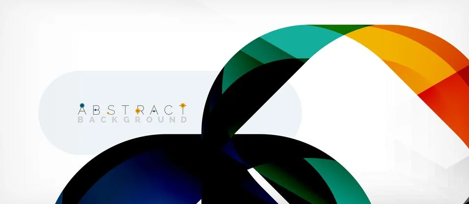 Abstract square shape with overlapping waves, minimal geometric background Illustrazione stock