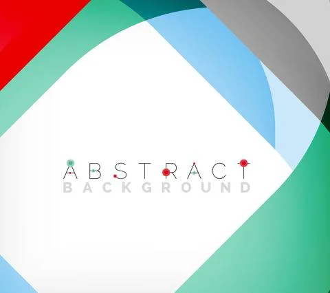 Abstract square shape with overlapping waves, minimal geometric background 스톡 일러스트