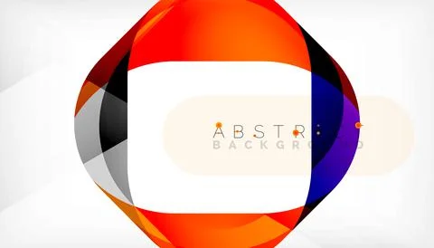 Abstract square shape with overlapping waves, minimal geometric background Stock Illustration