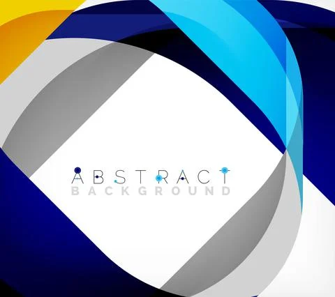 Abstract square shape with overlapping waves, minimal geometric background 스톡 일러스트