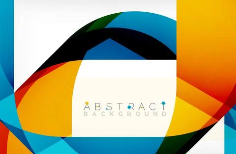 Abstract square shape with overlapping waves, minimal geometric background イラスト素材