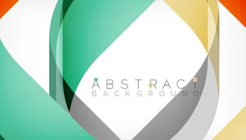 Abstract square shape with overlapping waves, minimal geometric background Illustrazione stock