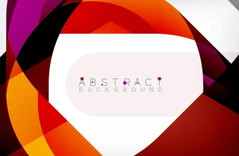 Abstract square shape with overlapping waves, minimal geometric background Stock Illustration