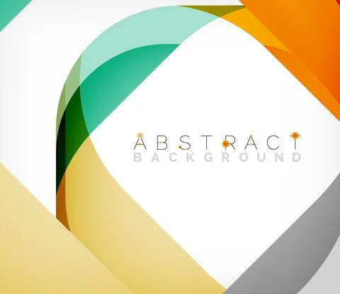 Abstract square shape with overlapping waves, minimal geometric background Stock Illustration