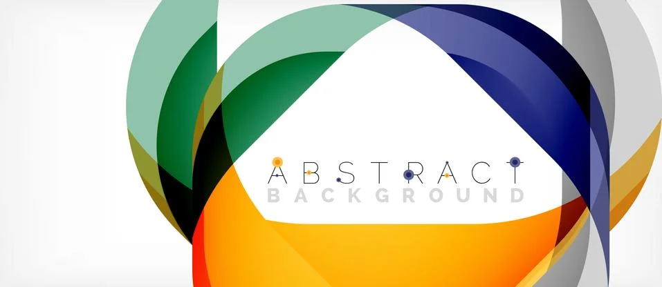 Abstract square shape with overlapping waves, minimal geometric background Illustrazione stock