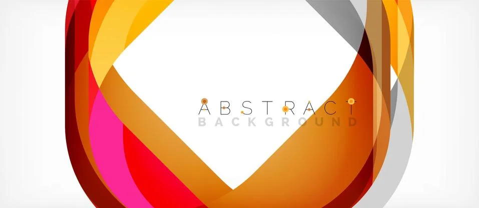 Abstract square shape with overlapping waves, minimal geometric background 스톡 일러스트