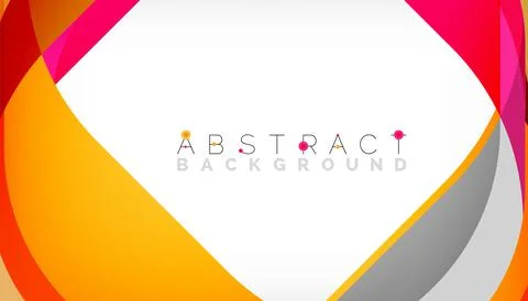 Abstract square shape with overlapping waves, minimal geometric background Stock Illustration