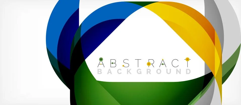 Abstract square shape with overlapping waves, minimal geometric background Illustrazione stock