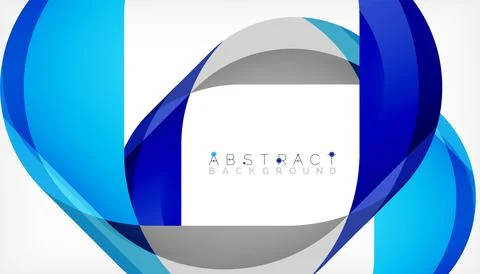 Abstract square shape with overlapping waves, minimal geometric background 스톡 일러스트