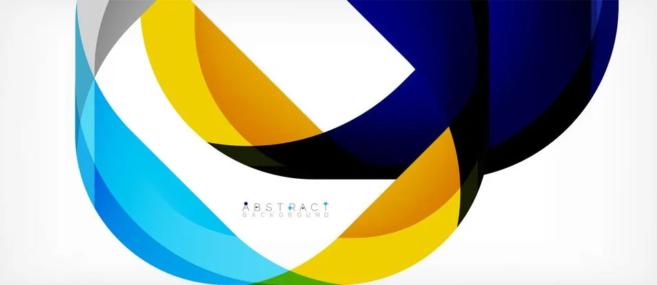 Abstract square shape with overlapping waves, minimal geometric background Illustrazione stock