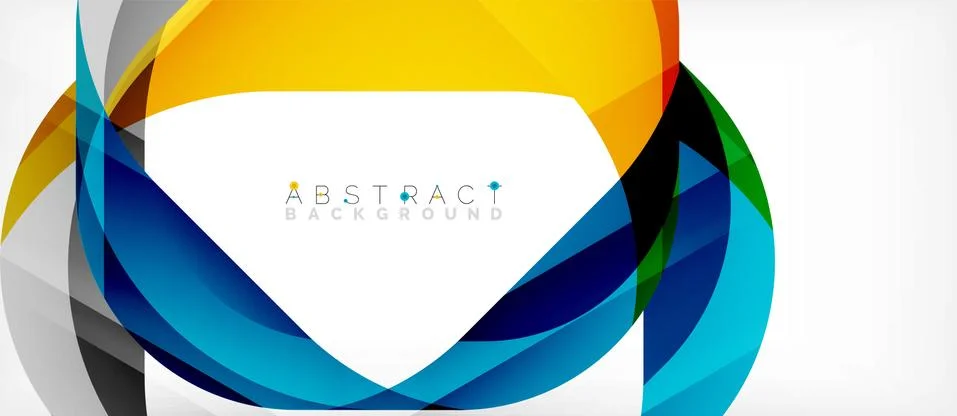 Abstract square shape with overlapping waves, minimal geometric background Illustrazione stock