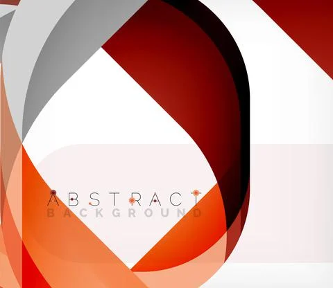 Abstract square shape with overlapping waves, minimal geometric background Stock Illustration