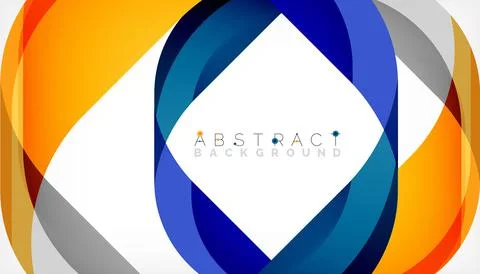 Abstract square shape with overlapping waves, minimal geometric background 스톡 일러스트