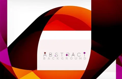 Abstract square shape with overlapping waves, minimal geometric background Stock Illustration