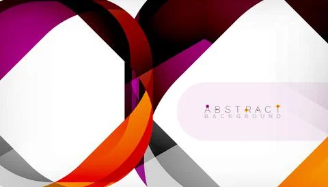 Abstract square shape with overlapping waves, minimal geometric background 스톡 일러스트