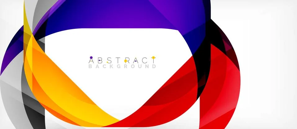 Abstract square shape with overlapping waves, minimal geometric background Illustrazione stock