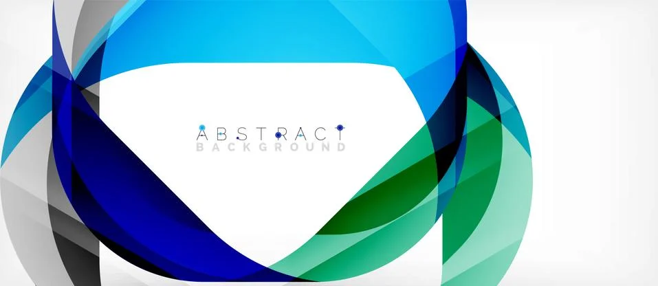Abstract square shape with overlapping waves, minimal geometric background Stock Illustration