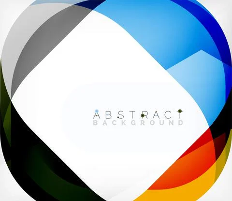 Abstract square shape with overlapping waves, minimal geometric background 스톡 일러스트