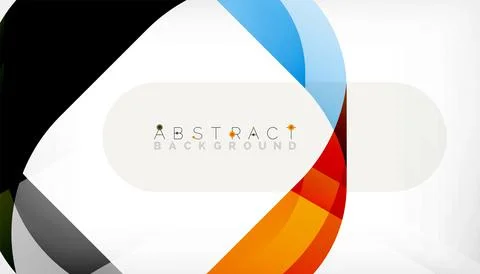 Abstract square shape with overlapping waves, minimal geometric background 스톡 일러스트