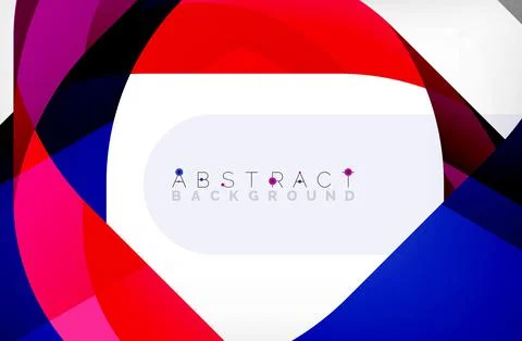 Abstract square shape with overlapping waves, minimal geometric background Illustrazione stock