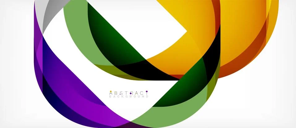 Abstract square shape with overlapping waves, minimal geometric background Stock Illustration