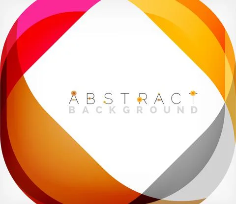 Abstract square shape with overlapping waves, minimal geometric background イラスト素材