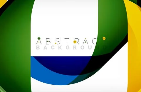Abstract square shape with overlapping waves, minimal geometric background Stock Illustration