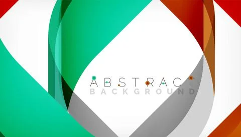 Abstract square shape with overlapping waves, minimal geometric background Illustrazione stock