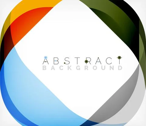 Abstract square shape with overlapping waves, minimal geometric background 스톡 일러스트