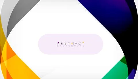 Abstract square shape with overlapping waves, minimal geometric background Illustrazione stock