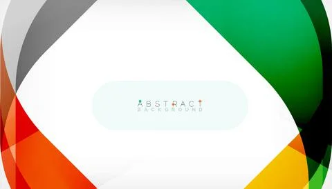 Abstract square shape with overlapping waves, minimal geometric background Stock Illustration