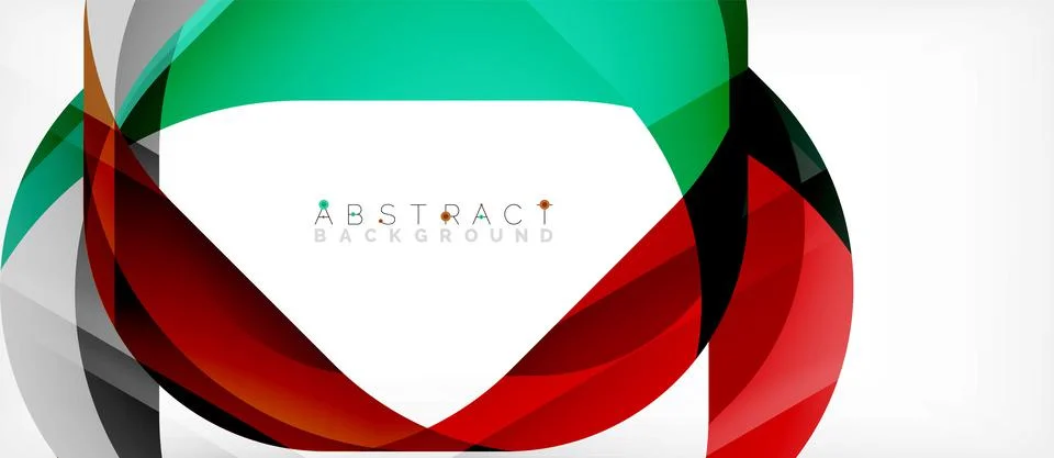 Abstract square shape with overlapping waves, minimal geometric background Illustrazione stock