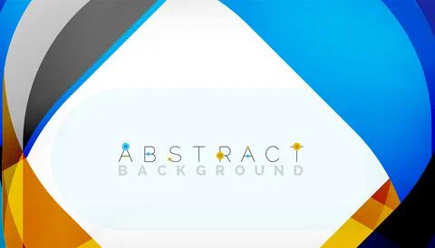 Abstract square shape with overlapping waves, minimal geometric background Stock Illustration