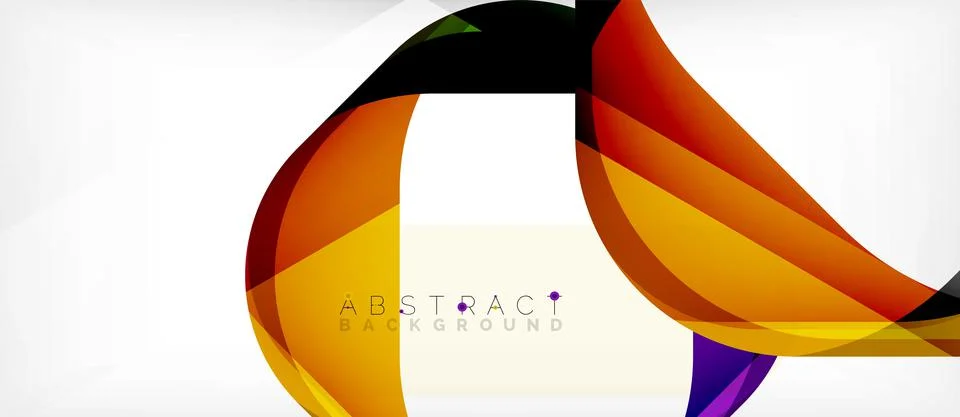 Abstract square shape with overlapping waves, minimal geometric background Illustrazione stock