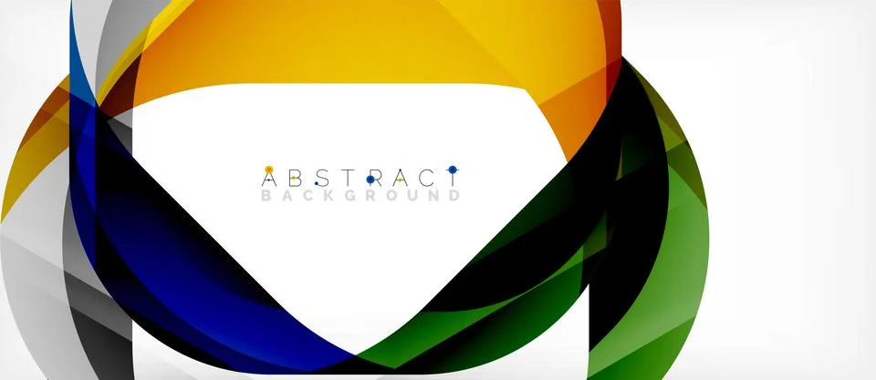 Abstract square shape with overlapping waves, minimal geometric background Illustrazione stock