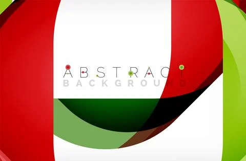 Abstract square shape with overlapping waves, minimal geometric background Stock Illustration