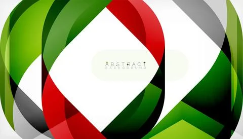 Abstract square shape with overlapping waves, minimal geometric background イラスト素材