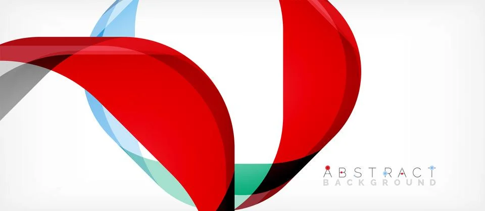 Abstract square shape with overlapping waves, minimal geometric background Stock Illustration