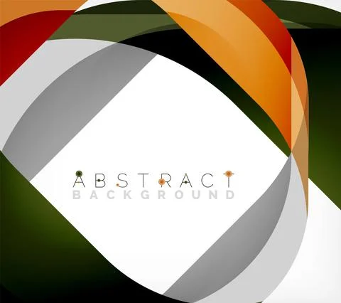 Abstract square shape with overlapping waves, minimal geometric background Stock Illustration
