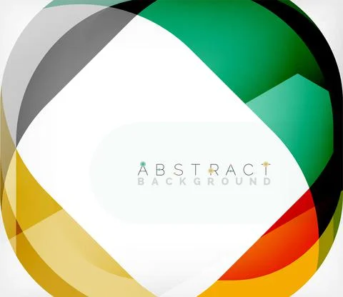 Abstract square shape with overlapping waves, minimal geometric background Stock Illustration