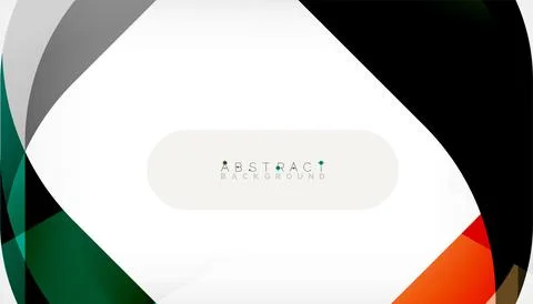 Abstract square shape with overlapping waves, minimal geometric background Stock Illustration