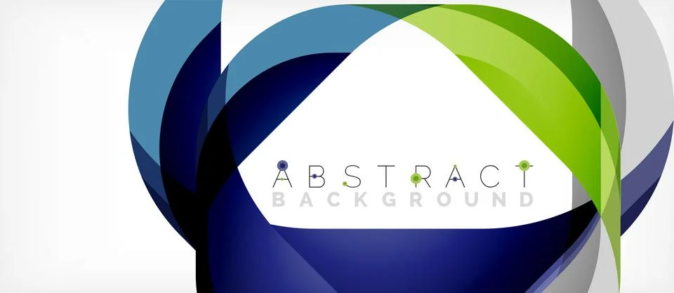 Abstract square shape with overlapping waves, minimal geometric background Stock Illustration