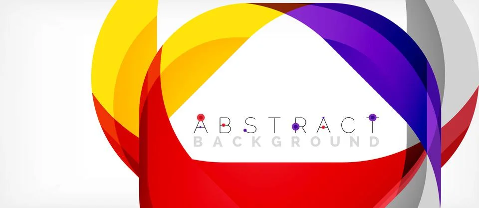 Abstract square shape with overlapping waves, minimal geometric background Illustrazione stock