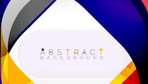 Abstract square shape with overlapping waves, minimal geometric background Stock Illustration