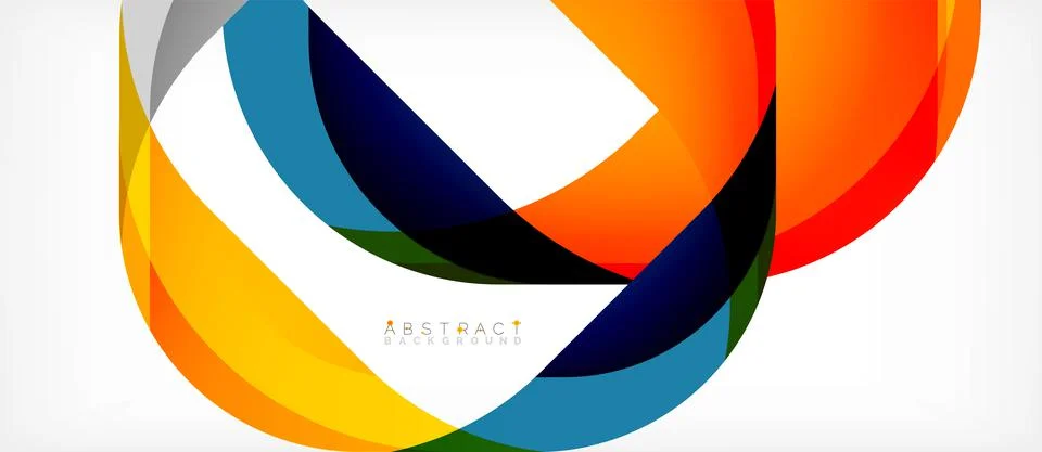 Abstract square shape with overlapping waves, minimal geometric background Stock Illustration
