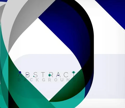 Abstract square shape with overlapping waves, minimal geometric background 스톡 일러스트