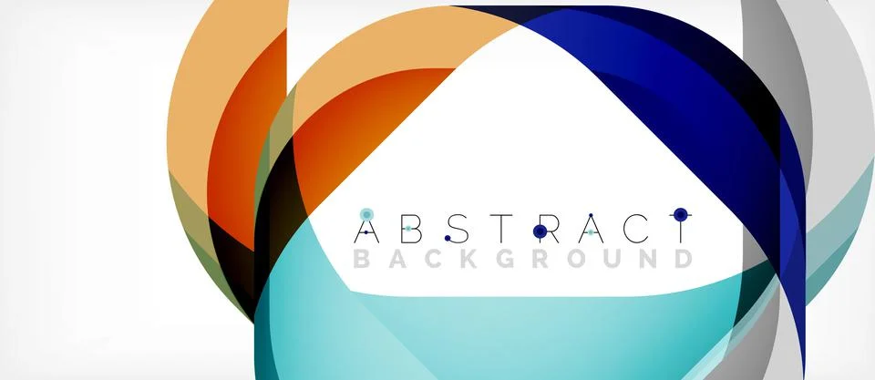 Abstract square shape with overlapping waves, minimal geometric background Illustrazione stock