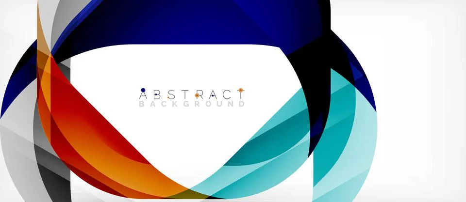 Abstract square shape with overlapping waves, minimal geometric background Stock Illustration