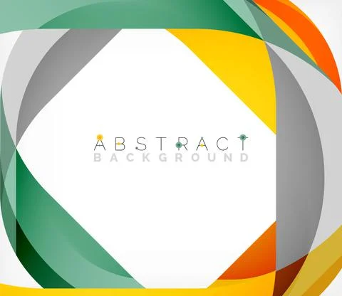 Abstract square shape with overlapping waves, minimal geometric background 스톡 일러스트