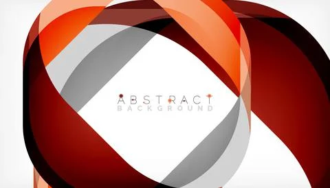 Abstract square shape with overlapping waves, minimal geometric background Stock Illustration